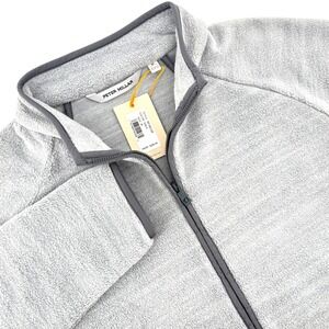 Peter Millar Mens Half Zip Fleece Pullover Sweater Style MF24EZ28 Gale Grey Med